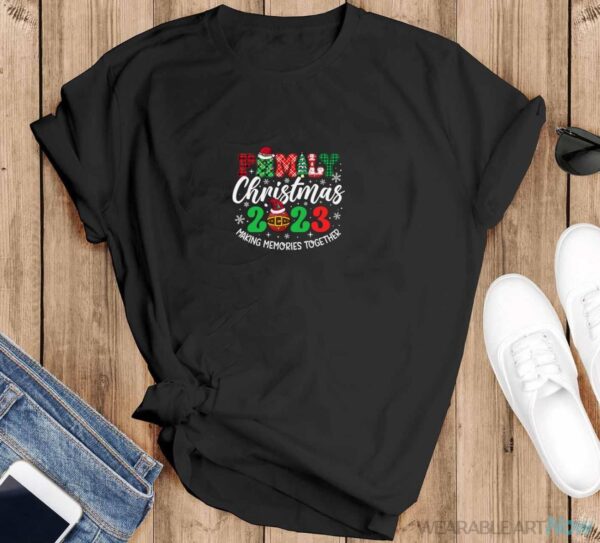 Family Christmas 2023 Matching Squad Santa Elf Funny Xmas Shirt - Black T-Shirt