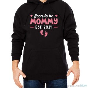 First Time Mommy 2024 Soon To Be Mom Shirt - Men Black Hoodie