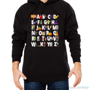 Funny ABCs Alphabet Learning Teacher Spooky Halloween Gifts Shirt - Men Black Hoodie