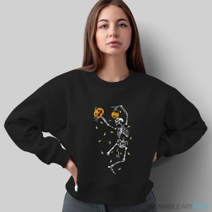 Funny Halloween Pumpkin Dancing Skeleton Costume Women Men Shirt - Sweatshirt