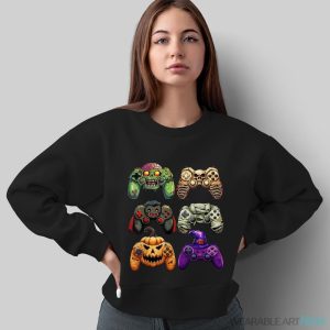 Halloween Skeleton Zombie Gaming Controllers Mummy Boys Kids Shirt - Sweatshirt