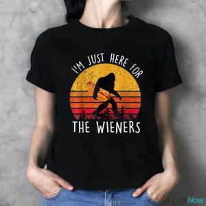 I'm Just Here For The Wieners Funny Fourth Of July Shirt - Ladies T-Shirt