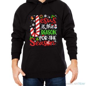 Jesus Is The Reason For The Season Womens Christmas Shirt - Men Black Hoodie