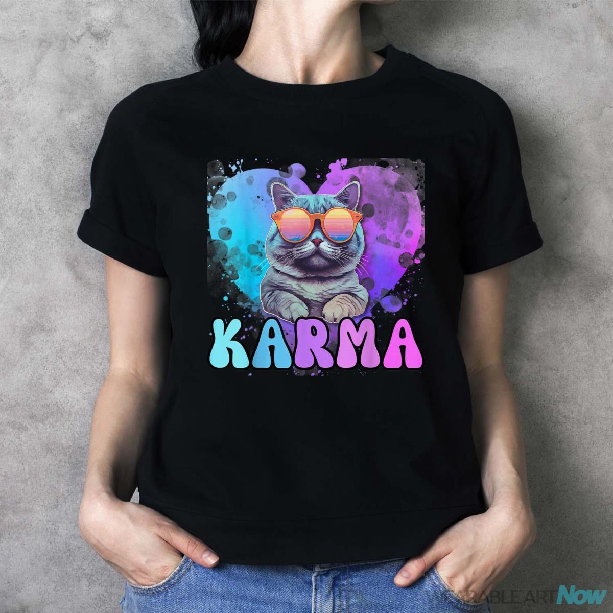 Karma Cat Lover Karma Is My Boyfriend Cruel Summer Cat Lover Shirt - Ladies T-Shirt