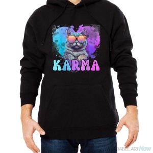 Karma Cat Lover Karma Is My Boyfriend Cruel Summer Cat Lover Shirt - Men Black Hoodie