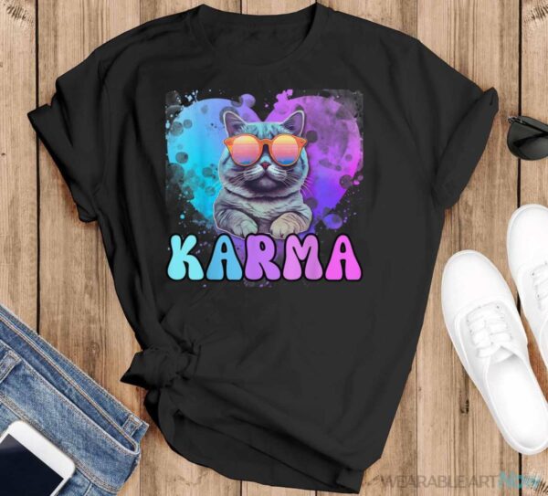 Karma Cat Lover Karma Is My Boyfriend Cruel Summer Cat Lover Shirt - Black T-Shirt