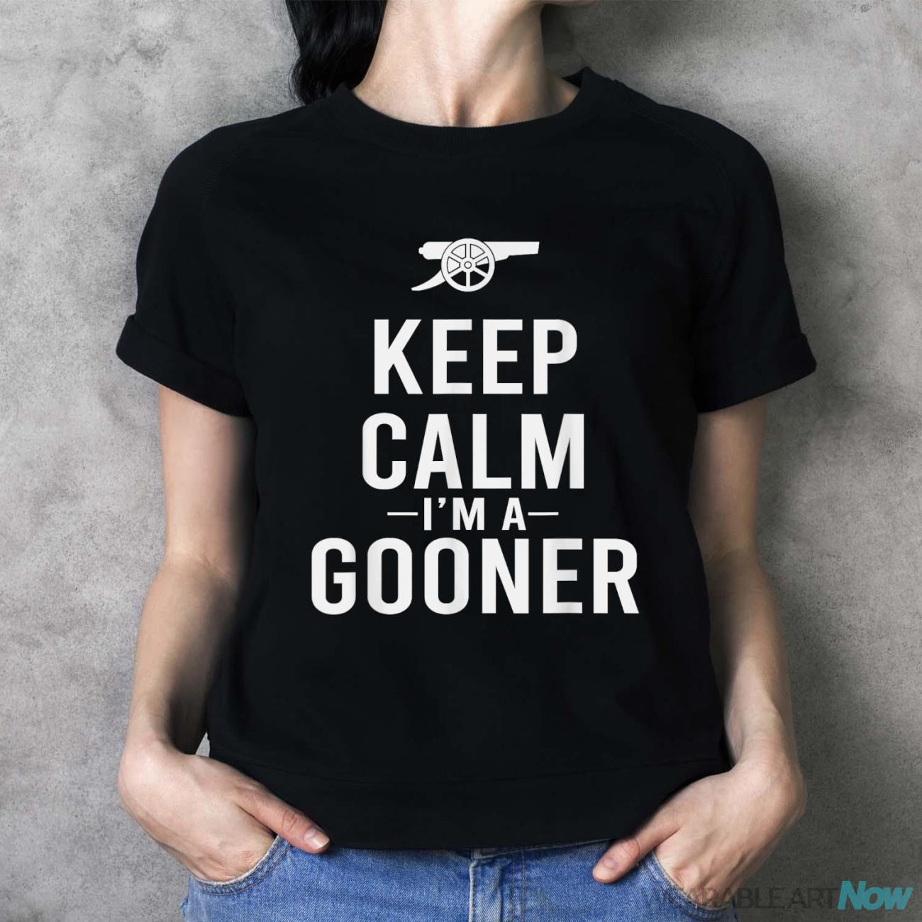 Keep Calm I'm A Gooner Jersey Shirt - Ladies T-Shirt