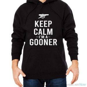 Keep Calm I'm A Gooner Jersey Shirt - Men Black Hoodie