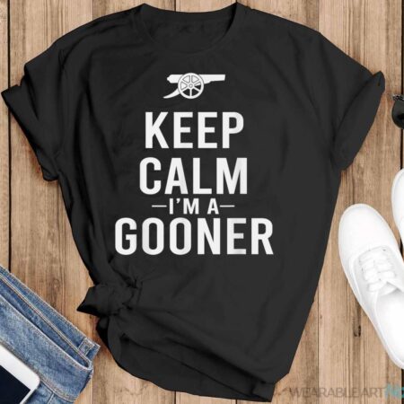 Keep Calm I'm A Gooner Jersey Shirt - Black T-Shirt