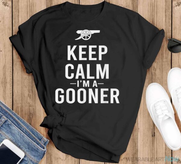 Keep Calm I'm A Gooner Jersey Shirt - Black T-Shirt