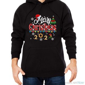 Merry Christmas 2023 Matching Family Santa Elf Funny Xmas Shirt - Men Black Hoodie