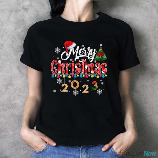 Merry Christmas 2023 Matching Family Santa Elf Funny Xmas Shirt - Ladies T-Shirt