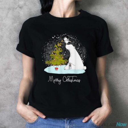 Merry Christmas - Cute Polar Bear Penguin Christmas Shirt - Ladies T-Shirt