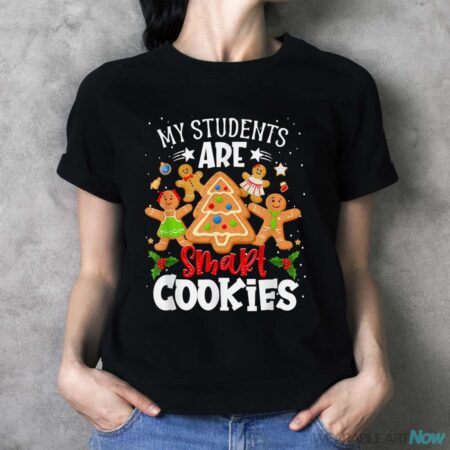 My Students Are Smart Cookies Gingerbread Christmas Party Shirt - Ladies T-Shirt