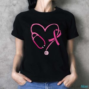 Pink Stethoscope Nurse Medical Breast Cancer Awareness Women Shirt - Ladies T-Shirt