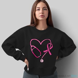 Pink Stethoscope Nurse Medical Breast Cancer Awareness Women Shirt - Sweatshirt