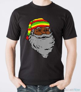 Santa Claus Rasta Hat Christmas Rastafarian Reggae Funny Shirt - Men T-Shirt