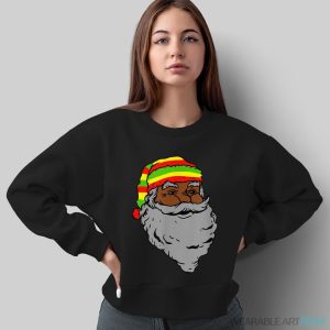 Santa Claus Rasta Hat Christmas Rastafarian Reggae Funny Shirt - Sweatshirt