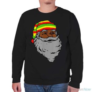 Santa Claus Rasta Hat Christmas Rastafarian Reggae Funny Shirt - Unisex Sweatshirt