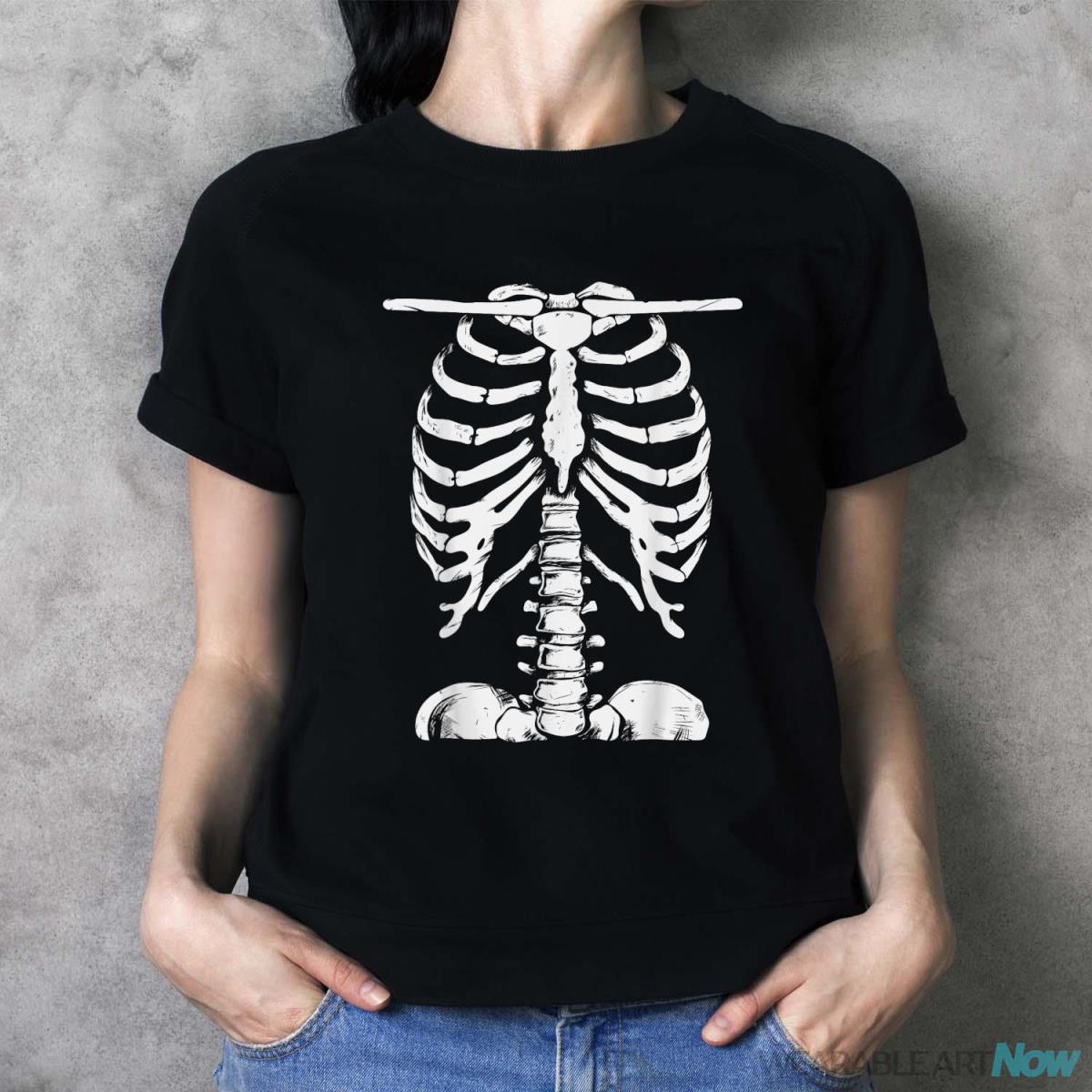 Skeleton Rib Cage Gifts Men Women Halloween Costume Skeleton Shirt - Ladies T-Shirt