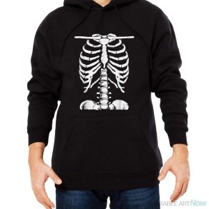 Skeleton Rib Cage Gifts Men Women Halloween Costume Skeleton Shirt - Men Black Hoodie