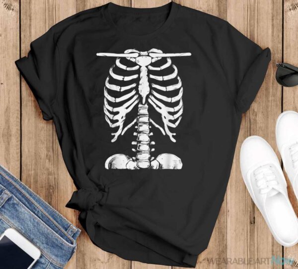 Skeleton Rib Cage Gifts Men Women Halloween Costume Skeleton Shirt - Black T-Shirt