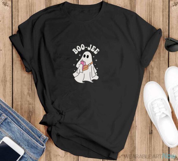 Spooky Season Cute Ghost Halloween Costume Boujee Boo-Jee Shirt - Black T-Shirt