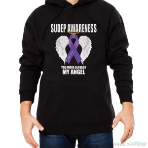 SUDEP Awareness, You Were Already My Angel, Epilepsy T-Shirt - Men Black Hoodie