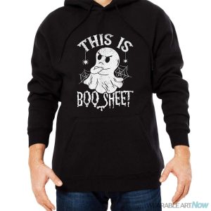 This Is Boo Sheet Spider Decor Ghost Spooky Halloween Shirt - Men Black Hoodie