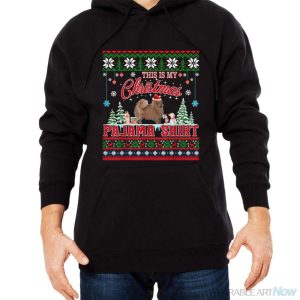 This Is My Christmas Pajama Pomeranian Ugly Sweater Funny Shirt - Men Black Hoodie