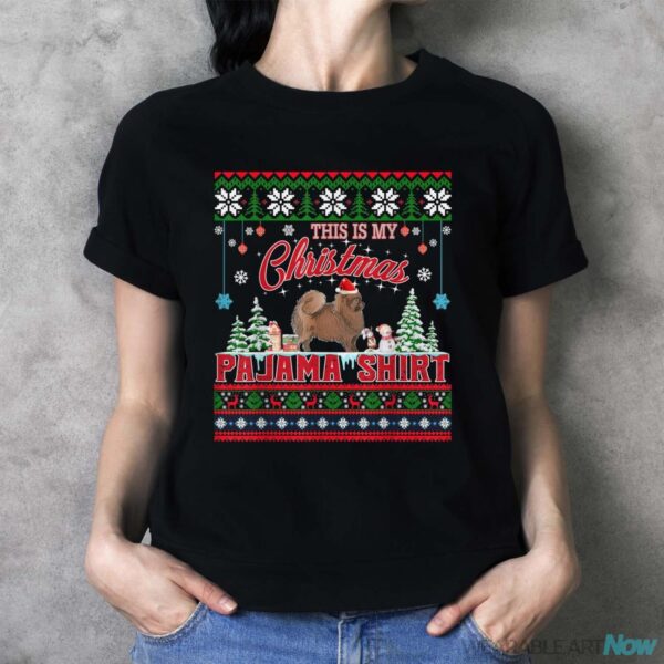 This Is My Christmas Pajama Pomeranian Ugly Sweater Funny Shirt - Ladies T-Shirt