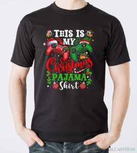 This Is My Christmas Pajama Santa Hat Gamer Video Game Games Shirt - Men T-Shirt