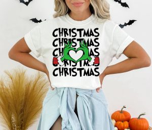 Grinch Heart Sign Christmas Sweatshirt - T-Shirt