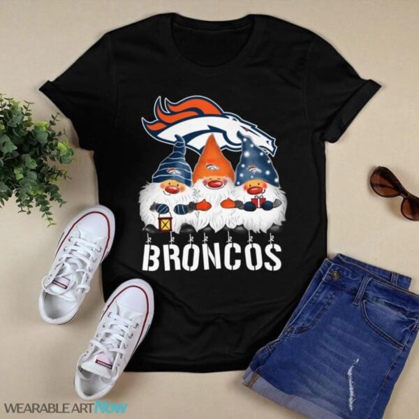 Denver Broncos Gnomies Christmas T-Shirt Product Photo 1