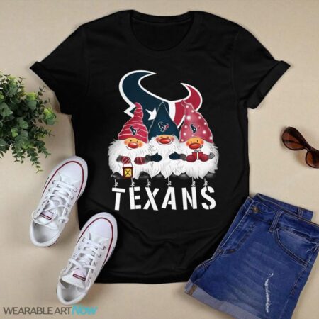 Houston Texans Gnomies Christmas T-Shirt Product Photo 1