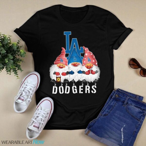 Los Angeles Dodgers Gnomies Christmas T-Shirt Product Photo 1