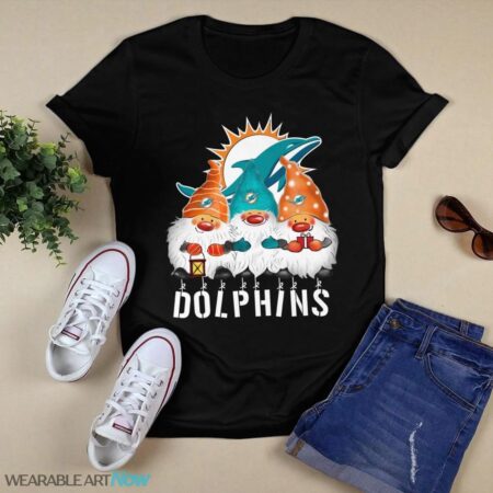 Miami Dolphins Gnomies Christmas T-Shirt Product Photo 1