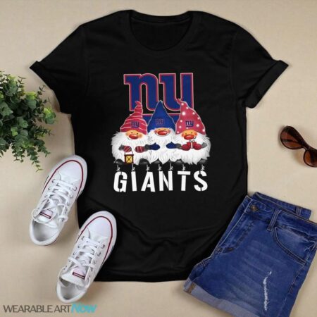 New York Giants Gnomies Christmas T-Shirt Product Photo 1