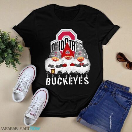 Ohio State Buckeyes Gnomies Christmas T-Shirt Product Photo 1