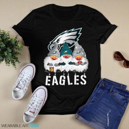 Philadelphia Eagles Gnomies Christmas T-Shirt Product Photo 1