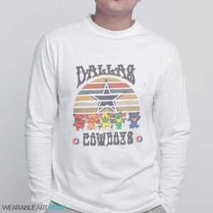 Dallas Cowboys NFL Grateful Dancing Bears Retro Shirt - White Sweatshirt