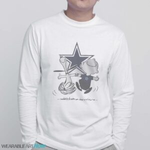 Dallas Cowboys Snoopy Happy Shirt - White Sweatshirt