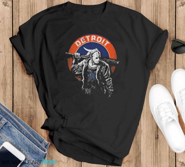 Halloween Jason Voorhees Detroit Tigers shirt - Black T-Shirt