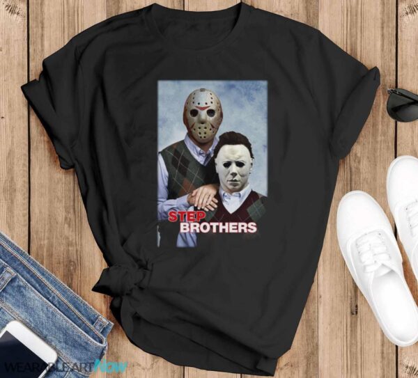 Jason Voorhees Michael Myers Step Brothers T-Shirt - Black T-Shirt