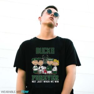 Milwaukee Bucks Snoopy Peanuts Shirt, Bucks Forever Not Just When We Win T Shirt - G500 Gildan T-Shirt