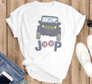 New York Giants Snoopy And Charlie Brown Driving Jeep T-Shirt Hoodie Sweatshirt - T-SHIRT FLAT