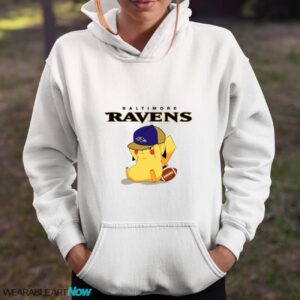 NFL Pikachu Football Sports Baltimore Ravens T-Shirt Sweatshirt Hoodie Product Photo 3