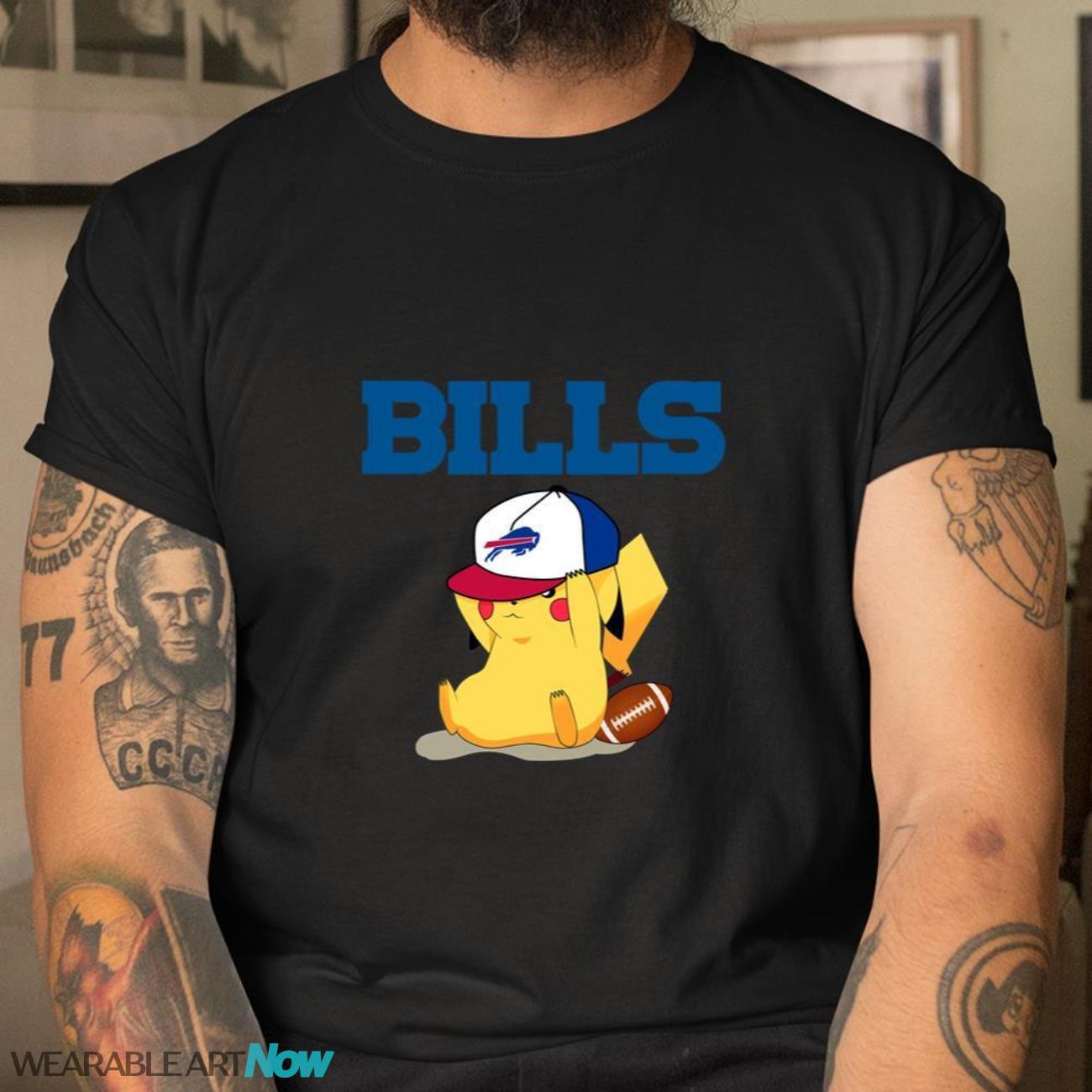 NFL Pikachu Football Sports Buffalo Bills T-Shirt Sweatshirt Hoodie Product Photo 2