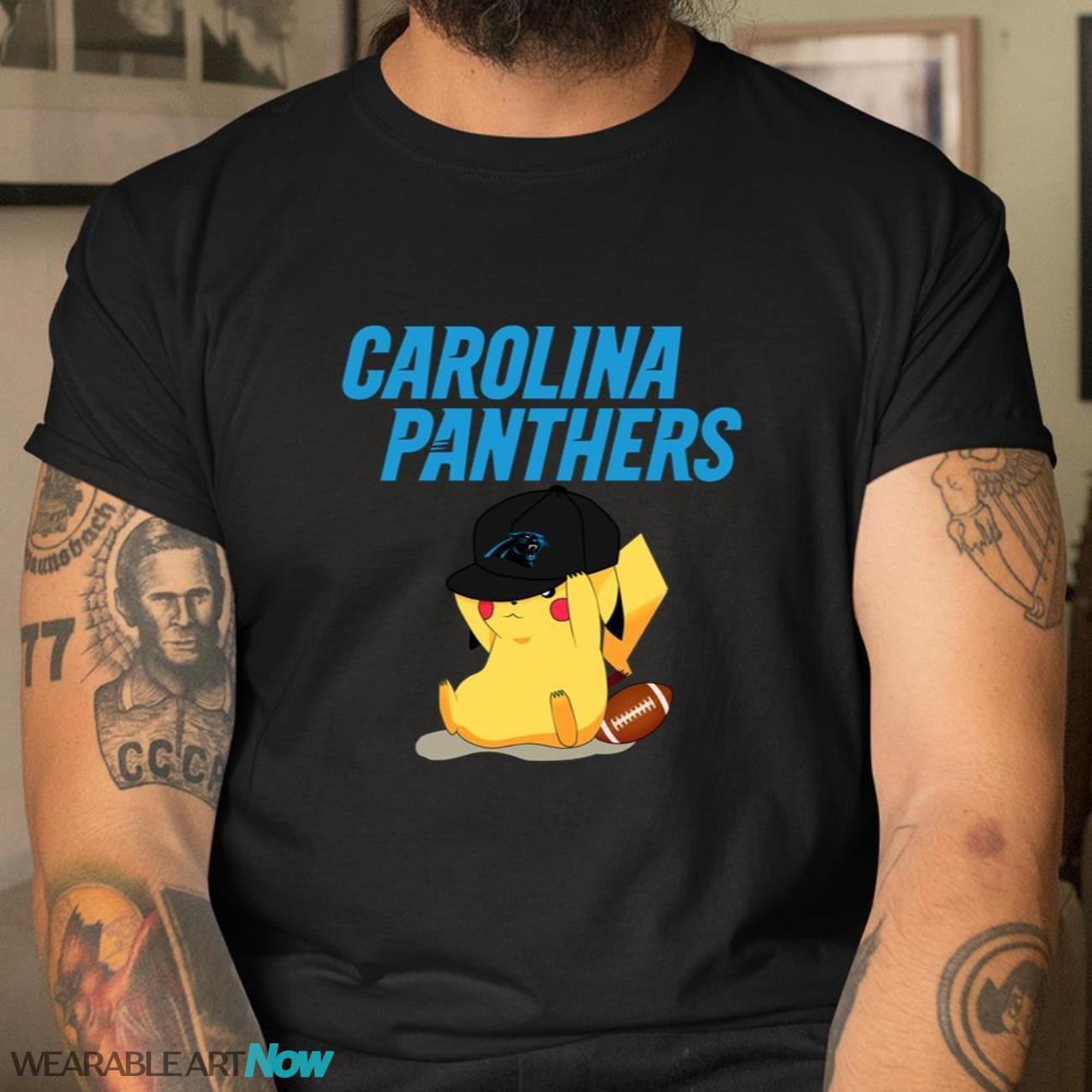 NFL Pikachu Football Sports Carolina Panthers T-Shirt Sweatshirt Hoodie Product Photo 2