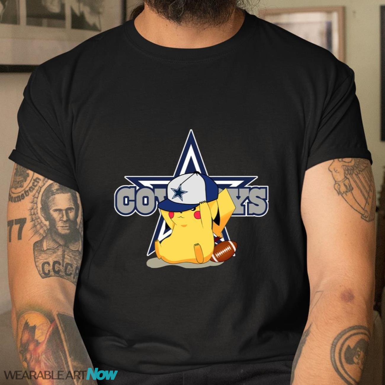 NFL Pikachu Football Sports Dallas Cowboys T-Shirt Sweatshirt Hoodie Product Photo 2